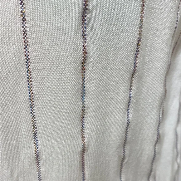 Candies Striped White Blouse M - Picture 5 of 7